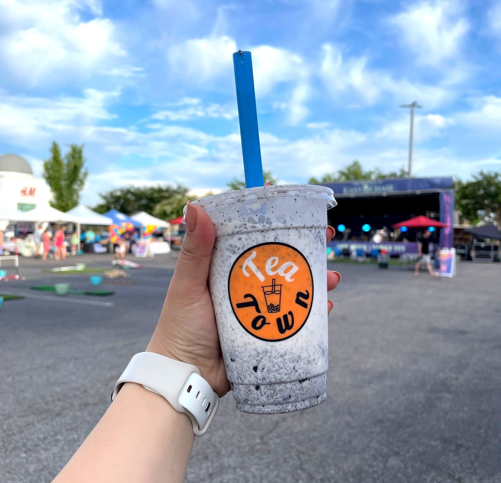 A Tea Town boba drink served at a local Montgomery event